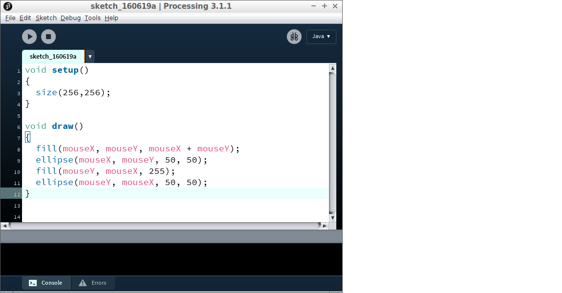Processing med kod