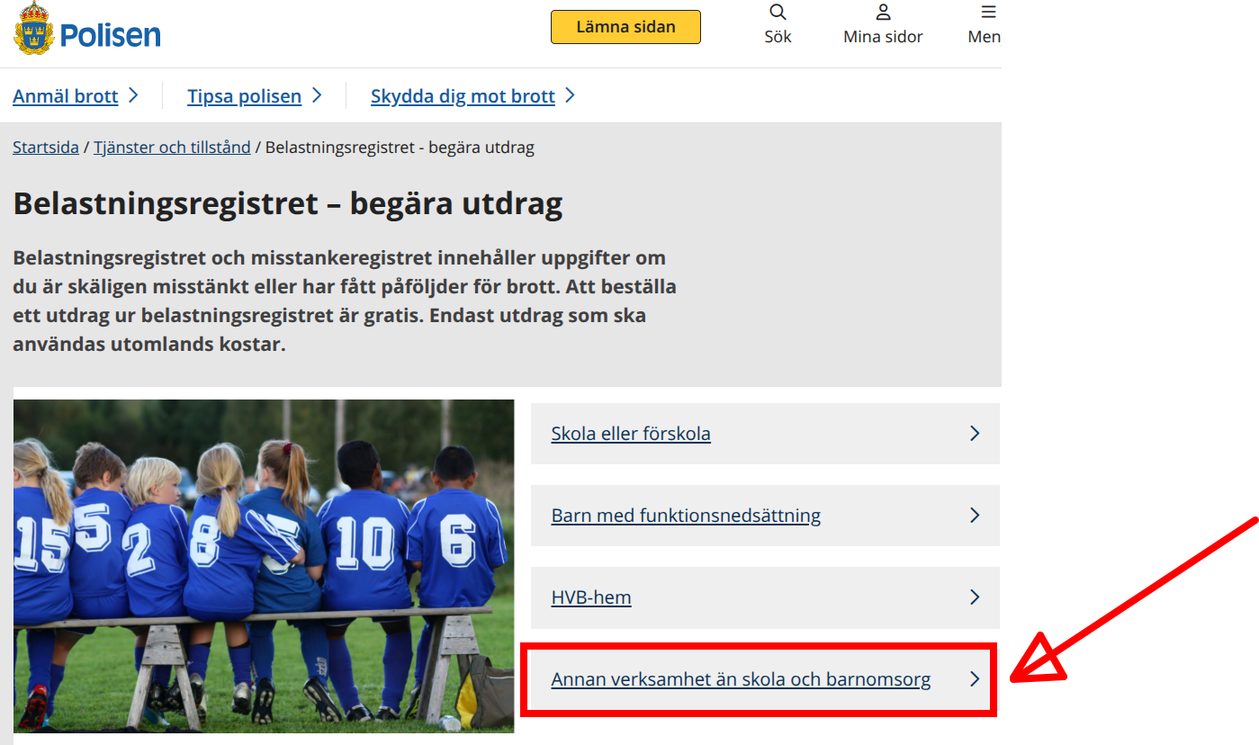 Belastningsregistret – begära utdrag