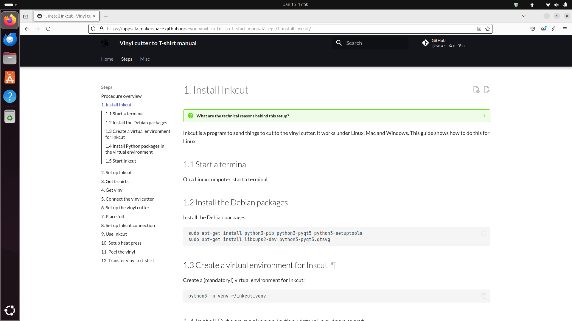 An Ubuntu dekstop with Firefox