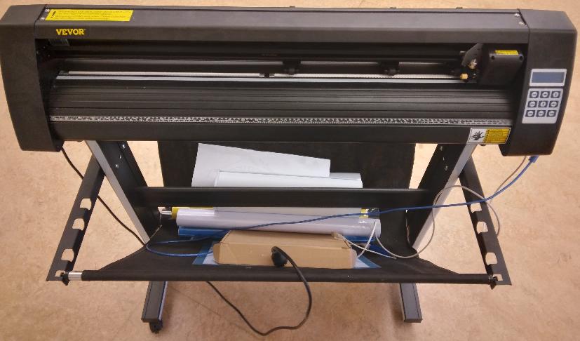 Our Vevor vinyl cutter from the front